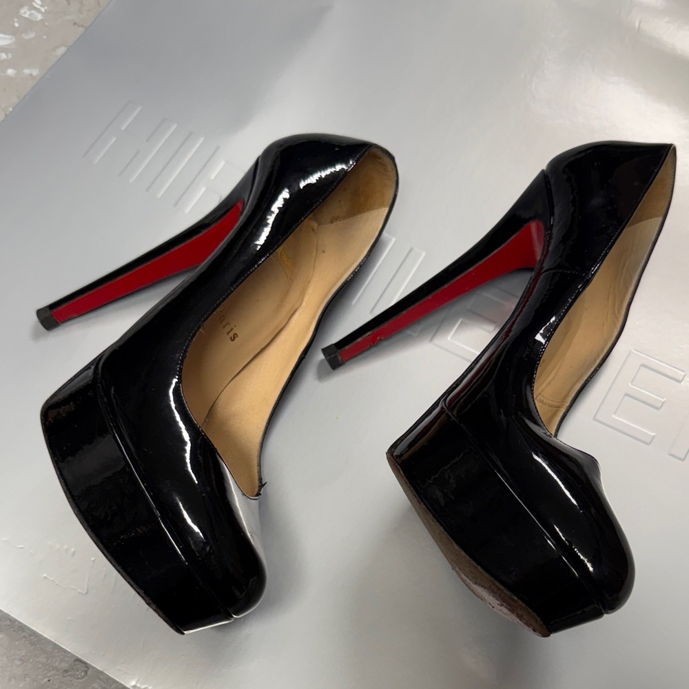 Christian Louboutin Black and Red Heels
